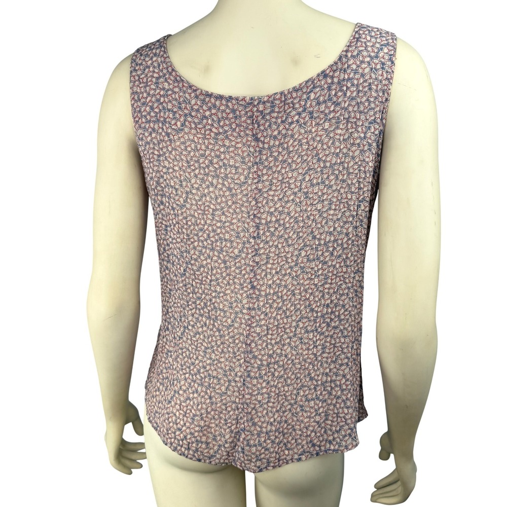 Double D Ranch Womens Blue Red‎ Floral Viscose Sleeveless Tank Top Size Medium - Picture 6 of 8